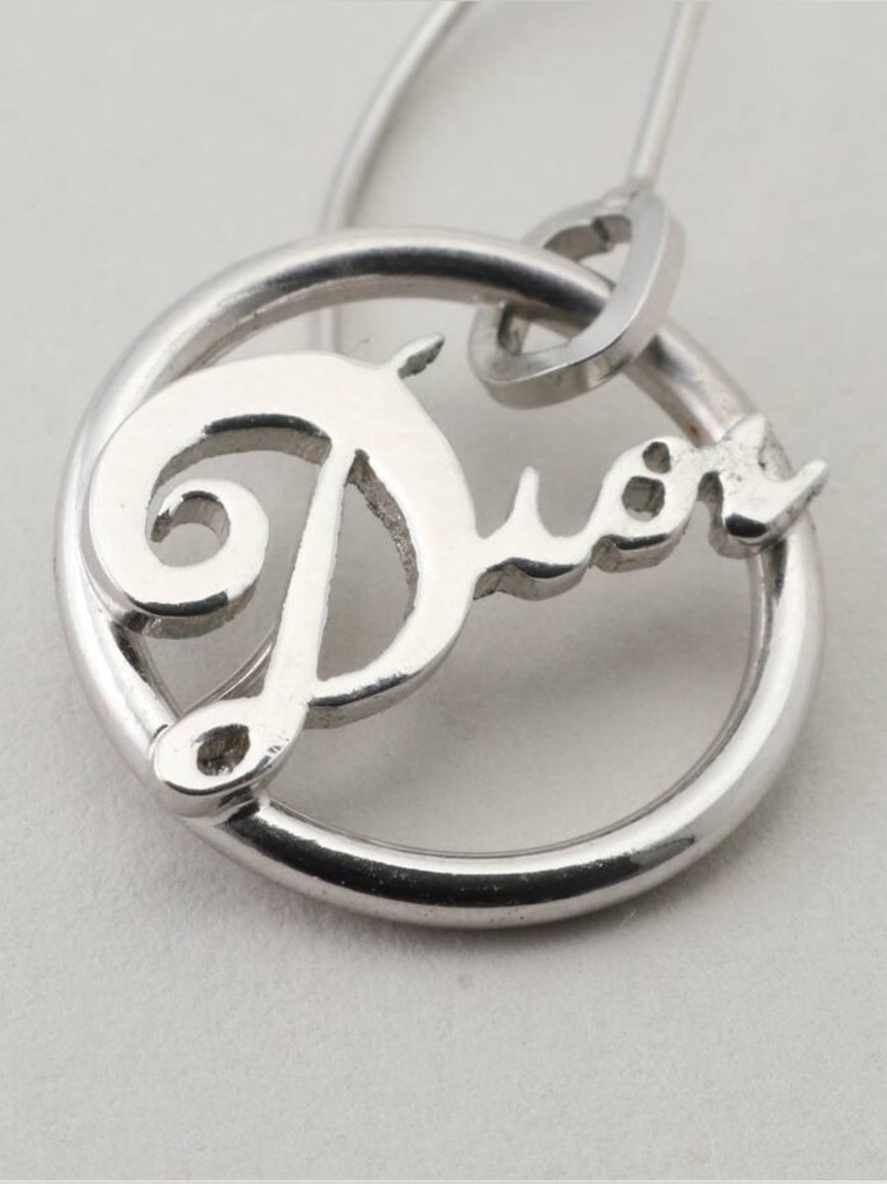 Dior Silver Script Drop Earrings NFS - Picture 5 of 11